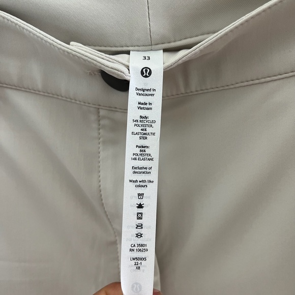 Lululemon City Sleek 5 Pocket High-Rise Wide-Leg Pant 33 White - Picture 9 of 15